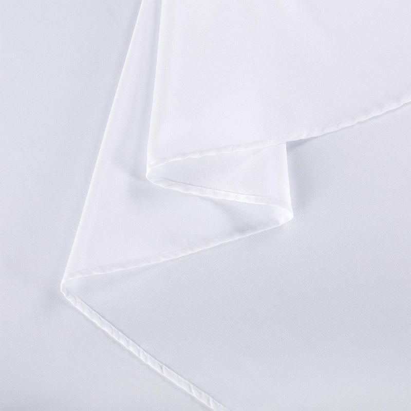 Ascoza 2pack 120 Inch White Round Tablecloth in Polyester Fabric for Wedding/Banquet/Restaurant/Parties - Image 2